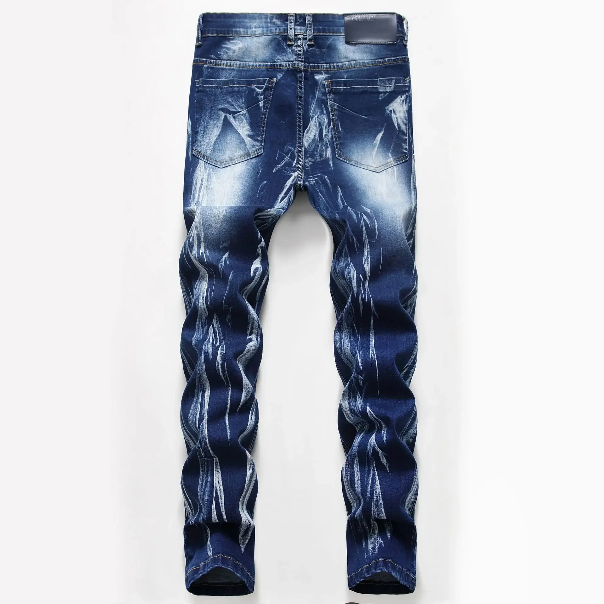 Fashion Print Men's Elasticity - Streetwear Brand Jeans recensie en prijs