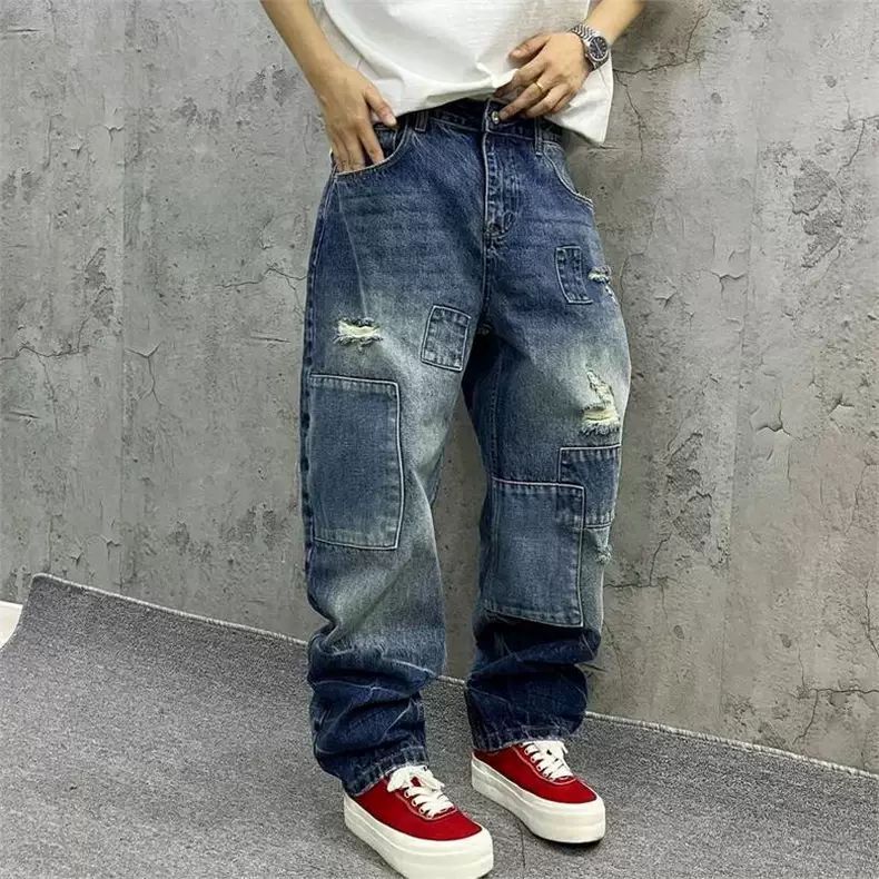 Brand Splicing Jeans Autumn Fa - Streetwear Brand Jeans recensie en prijs