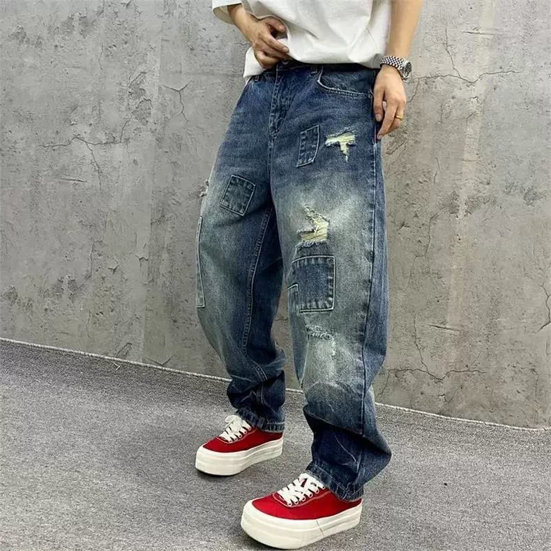 Brand Splicing Jeans Autumn Fa - Streetwear Brand Jeans recensie en prijs