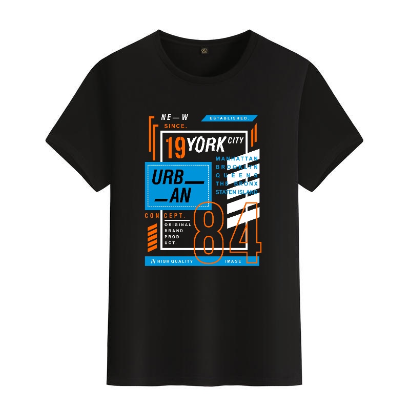 Men's Black Round-Neck Short-S - Streetwear Brand New York recensie en prijs