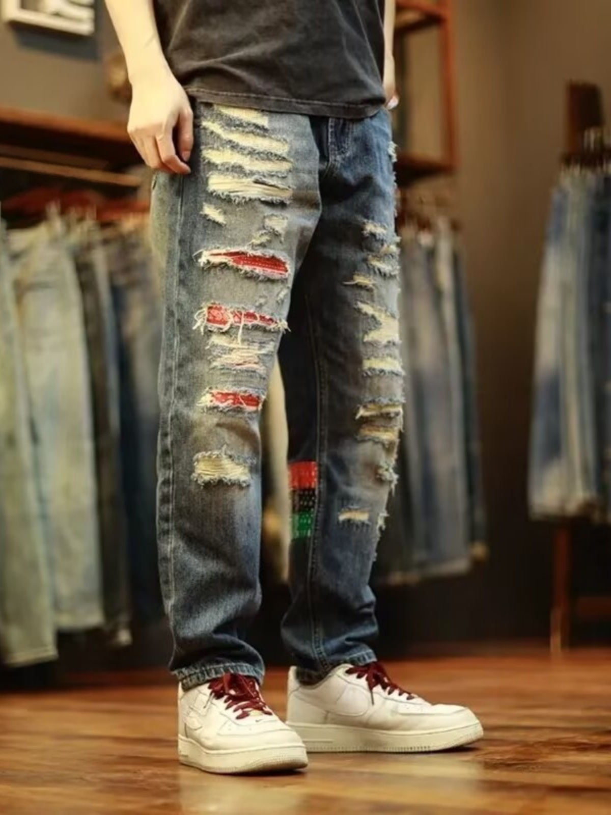Trendy Brand Men's Loose Strai - Streetwear Brand Jeans recensie en prijs