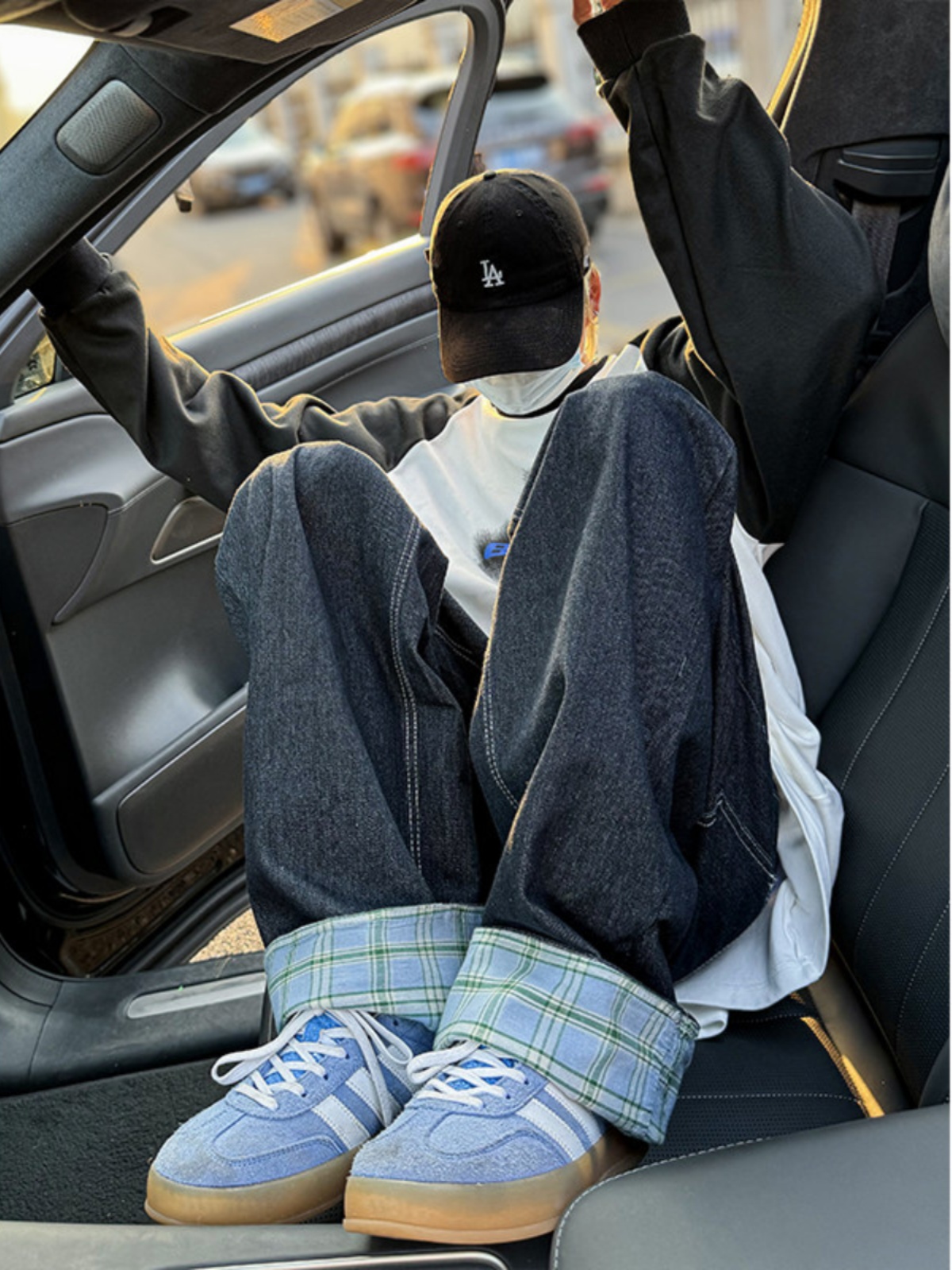 Retro American Spliced Wide Le - Streetwear Brand Jeans recensie en prijs